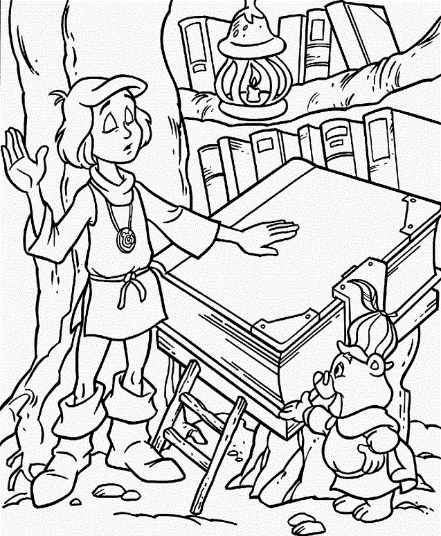 Kevin and the Book of Gummies coloring page